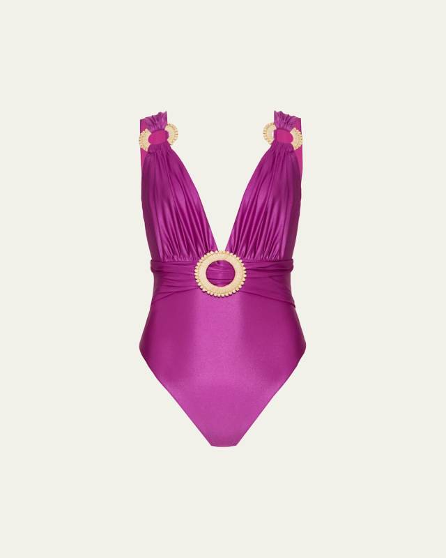 Groovy Plunge One-Piece Swimsuit